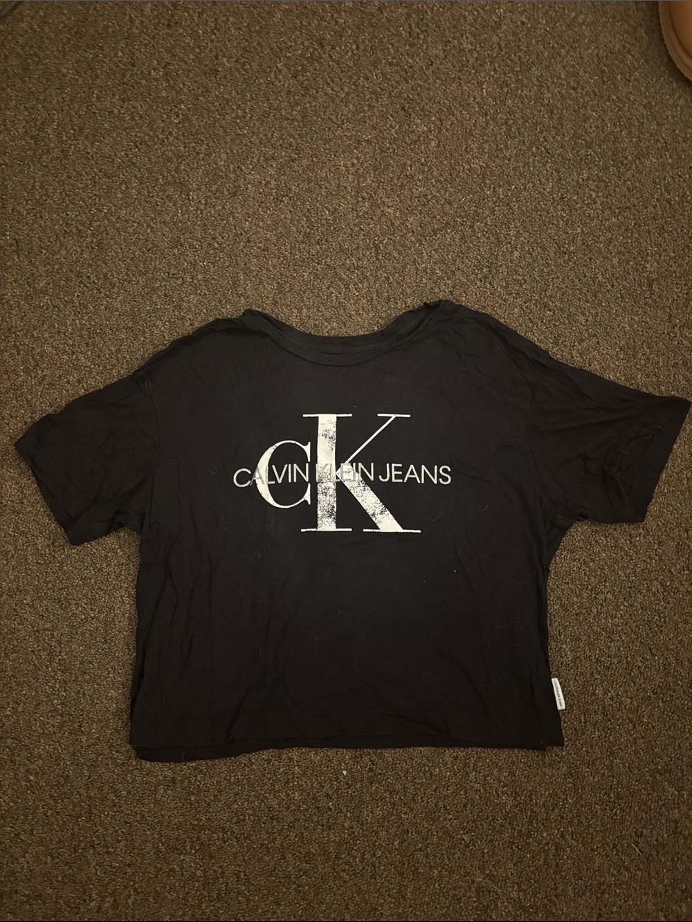 Calvin Klein Jeans Black Short-Sleeve Logo Tee